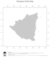 #1 Map Nicaragua: political country borders (outline map)