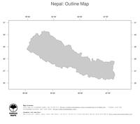 #1 Map Nepal: political country borders (outline map)