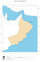 #2 Map Oman: political country borders and capital (outline map)