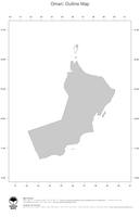 #1 Map Oman: political country borders (outline map)