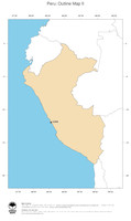 #2 Map Peru: political country borders and capital (outline map)