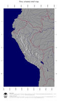 #4 Map Peru: shaded relief, country borders and capital