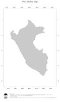 #1 Map Peru: political country borders (outline map)