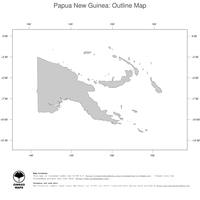 #1 Map Papua New Guinea: political country borders (outline map)