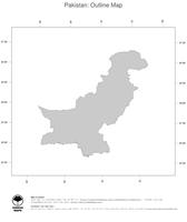 #1 Map Pakistan: political country borders (outline map)