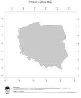 #1 Map Poland: political country borders (outline map)