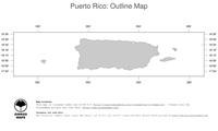 #1 Map Puerto Rico: political country borders (outline map)