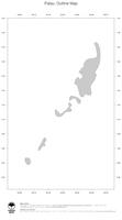 #1 Map Palau: political country borders (outline map)