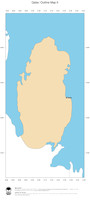 #2 Map Qatar: political country borders and capital (outline map)