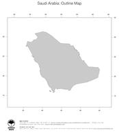 #1 Map Saudi Arabia: political country borders (outline map)