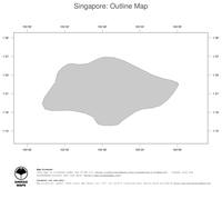 #1 Map Singapore: political country borders (outline map)