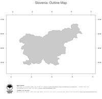 #1 Map Slovenia: political country borders (outline map)
