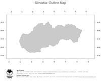 #1 Map Slovakia: political country borders (outline map)