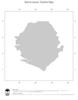 #1 Map Sierra Leone: political country borders (outline map)
