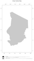 #1 Map Chad: political country borders (outline map)