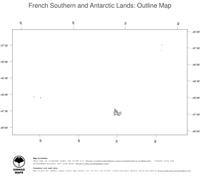 #1 Map French Southern and Antarctic Lands: political country borders (outline map)