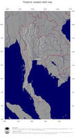 #4 Map Thailand: shaded relief, country borders and capital