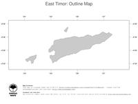 #1 Map East Timor: political country borders (outline map)