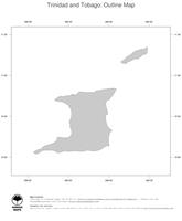 #1 Map Trinidad and Tobago: political country borders (outline map)
