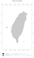 #1 Map Taiwan: political country borders (outline map)