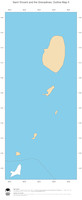 #2 Map Saint Vincent and the Grenadines: political country borders and capital (outline map)