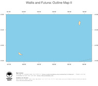 #2 Map Wallis and Futuna: political country borders and capital (outline map)