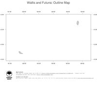 #1 Map Wallis and Futuna: political country borders (outline map)